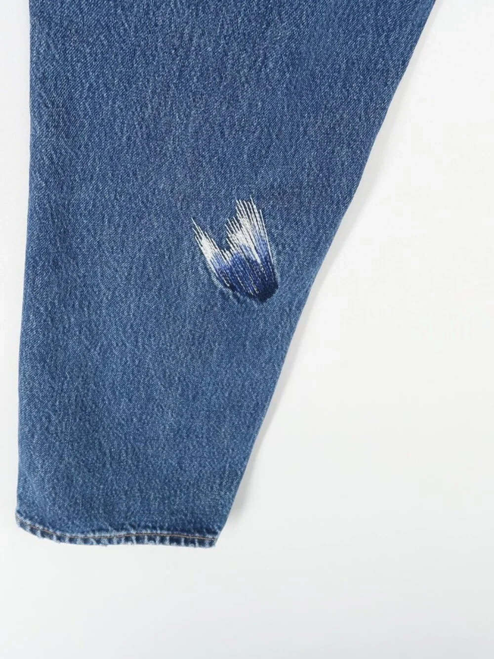 Levis Made & Crafted Jeans Mens 29 Blue Draft Wide Taper Crop‎ Distressed Cotton